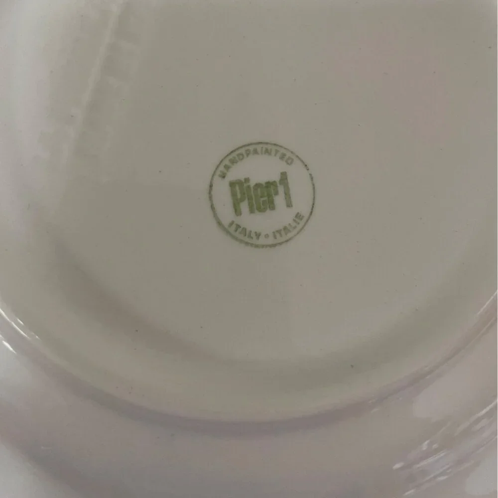Pier 1 Salad Appetizer Plates Per113 La Primula 8 in. Colorful Waves Italy Set 6